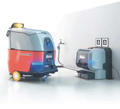 La B75 i tiene la capacidad de cargarse de forma totalmente autónoma cuando le queda poca batería. La B75 i tiene la capacidad de cargarse de forma totalmente autónoma cuando le queda poca batería.